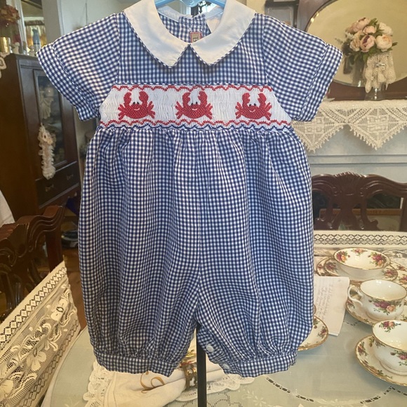 Bella Mia Kids Smocked Infant boys Shortall size size 0-3 months - Picture 7 of 16